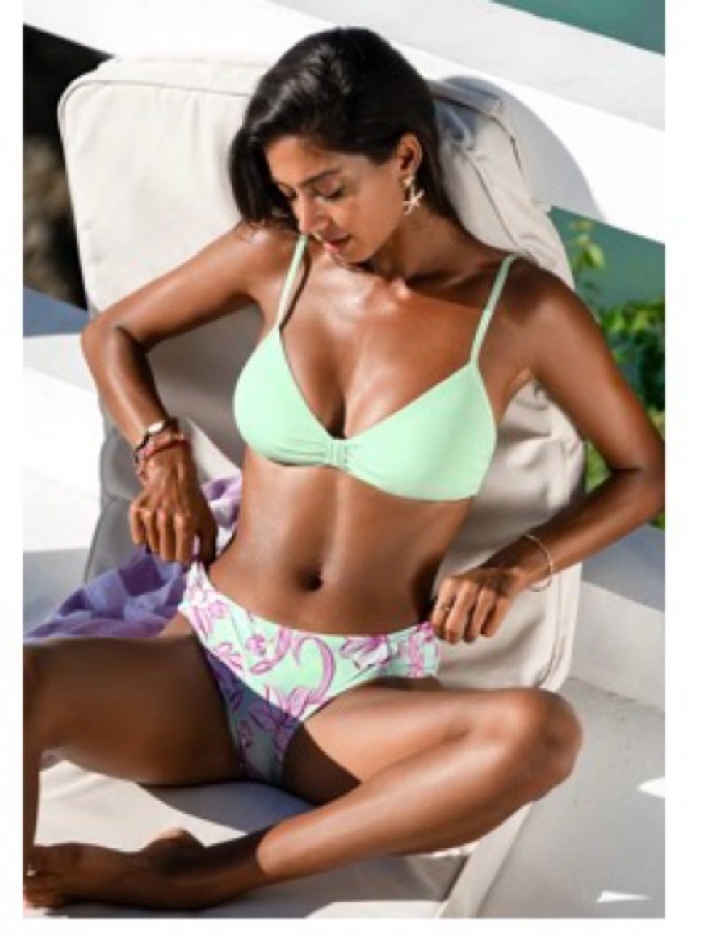 Cupshe Pastel Dreamin Mint Green/Floral Bikini